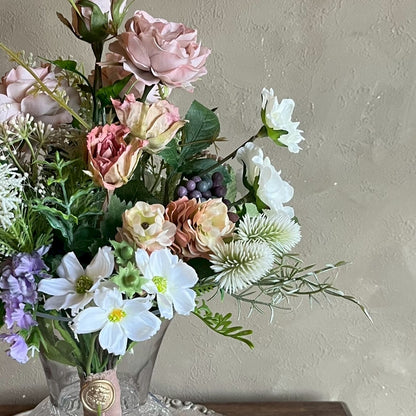 ガラス花器付フラワーアレンジメント
