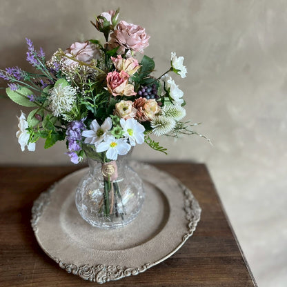 ガラス花器付フラワーアレンジメント